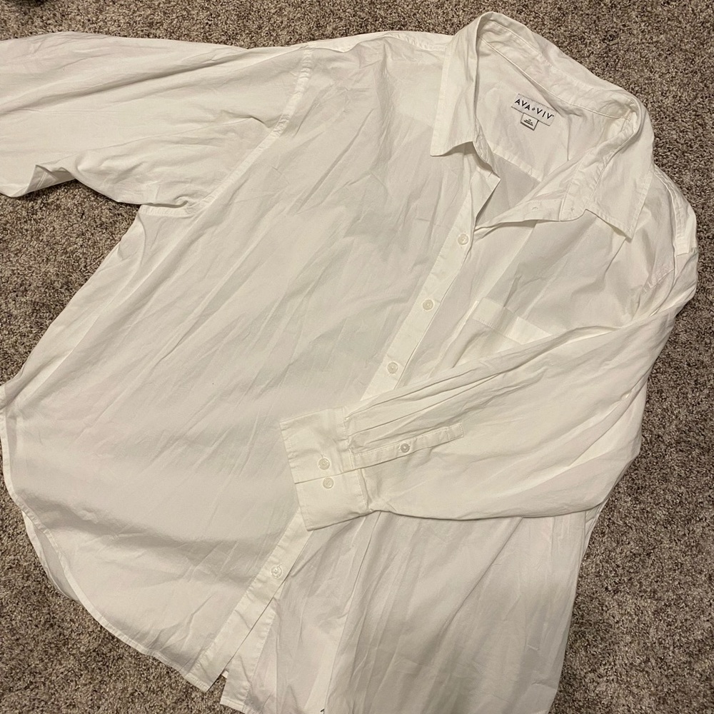 White Button Up Dress Shirt